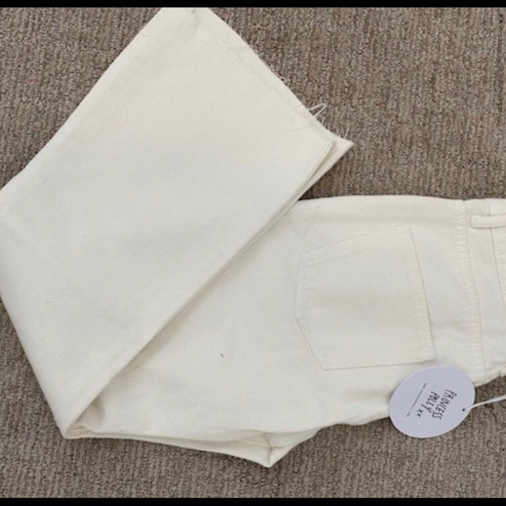 PRINCESS POLLY Faye flare white pants